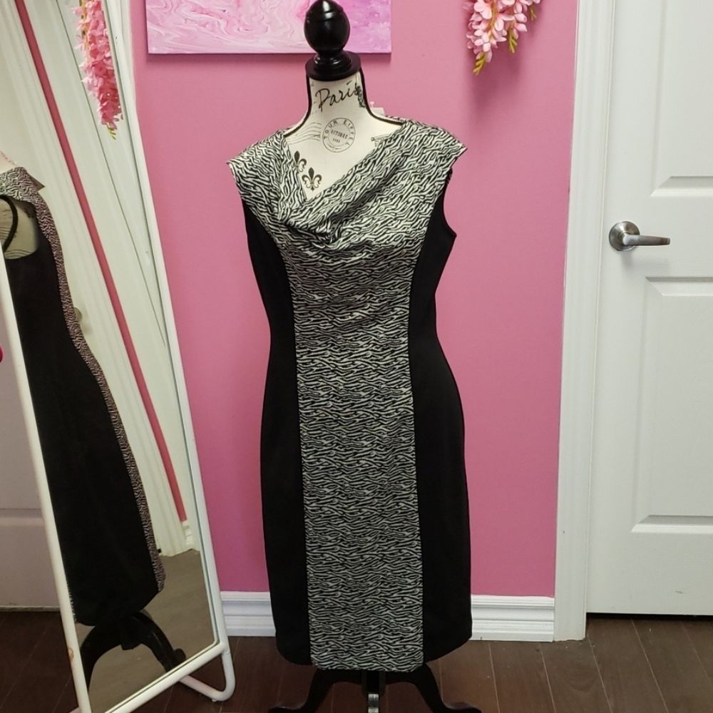 NWT💕💕 Cleo B&W Print  Dress Size 10